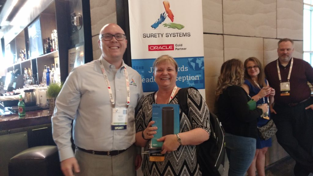 Surety Systems at Collaborate17 Amazon Echo winner
